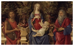 Botticelli’s Virgin and Child with Saints…(1484-5)
