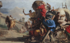 Giandomenico Tiepolo’s Building of the Trojan Horse (c.1773-4)