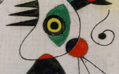 Miró‘s Woman and Bird in front of the Moon (1944)