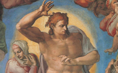 Michelangelo’s Christ in the Last Judgment (1534-41)