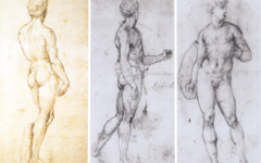 Raphael’s Studies after Michelangelo’s David (1507-8)