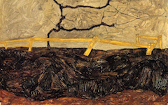 Schiele’s Bare Tree Behind a Fence (1912)