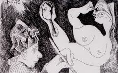 Picasso’s Untitled Plate 58 from Suite 156 (1971)