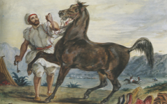 Delacroix’s Arab with His Steed or Turk Leading His Horse (c. 1832-3)