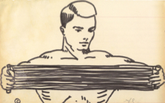 Lichtenstein’s Untitled or Man with Chest Expander (c.1961)