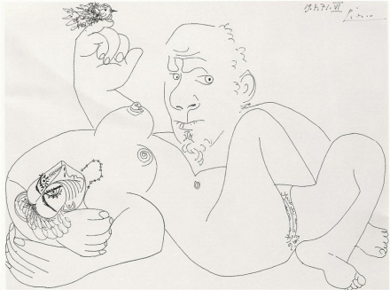 Picasso’s Reclining Nude with Man and Bird (1971) - Image Gallery