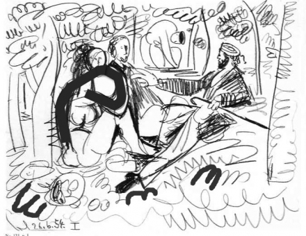 Picasso’s Sketches of Manet’s Le Déjeuner - Image Gallery