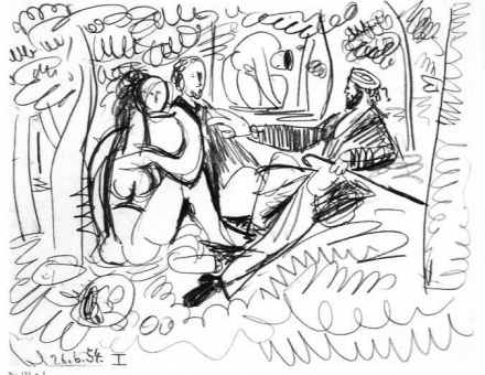 Picasso’s Sketches of Manet’s Le Déjeuner - Image Gallery