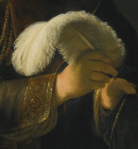 Bol’s Portrait of a Man Holding a White Plume (1648) - Image Gallery