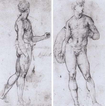 Raphael’s Studies after Michelangelo’s David (1507-8) - Image Gallery