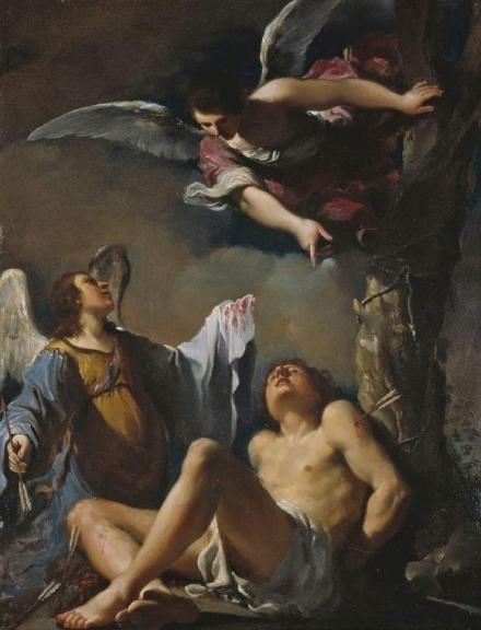 Guercino’s St. Sebastian Succoured by Two Angels (1617) - Image Gallery