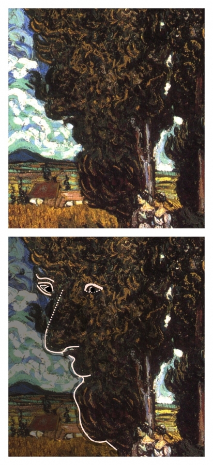 Van Gogh’s Cypresses with Two Female Figures (1889) - Image Gallery