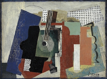 Picasso’s Still-Life with Door, Guitar and Bottles (1916) - Image Gallery